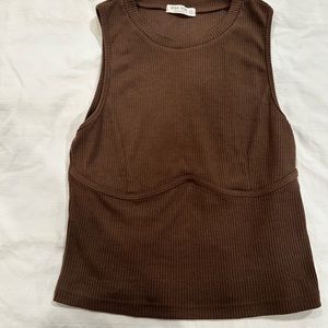 Brown crop top size L